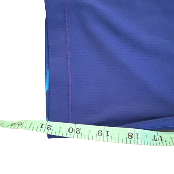 Nike Pro Girls' Capri Leggings Blue Abstract Athletic Training Activewear - Picture 5 of 5